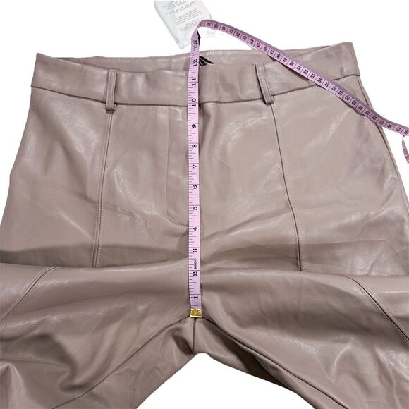 NWT 7 for All Mankind Size L Vegan Faux Leather Pants Wide Leg Ankle High Rise - Picture 7 of 14